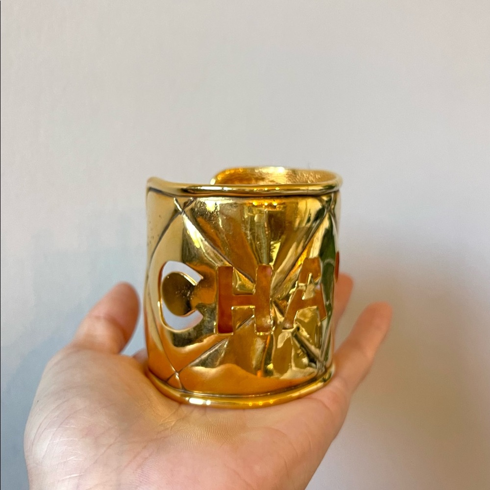 Authentic Chanel Gold Cuff Bracelet